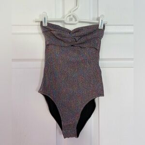 TopShop sparkle strapless bodysuit